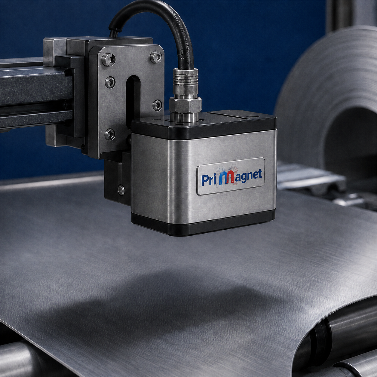 PriMagnet electromagnetic sensor scanning sheet steel